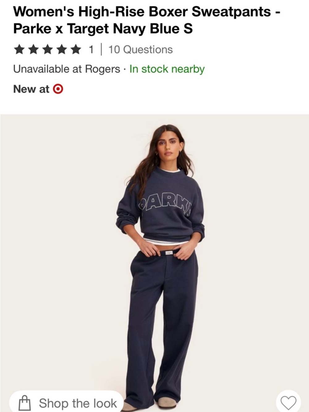 Parke X Target sweatpants navy size S